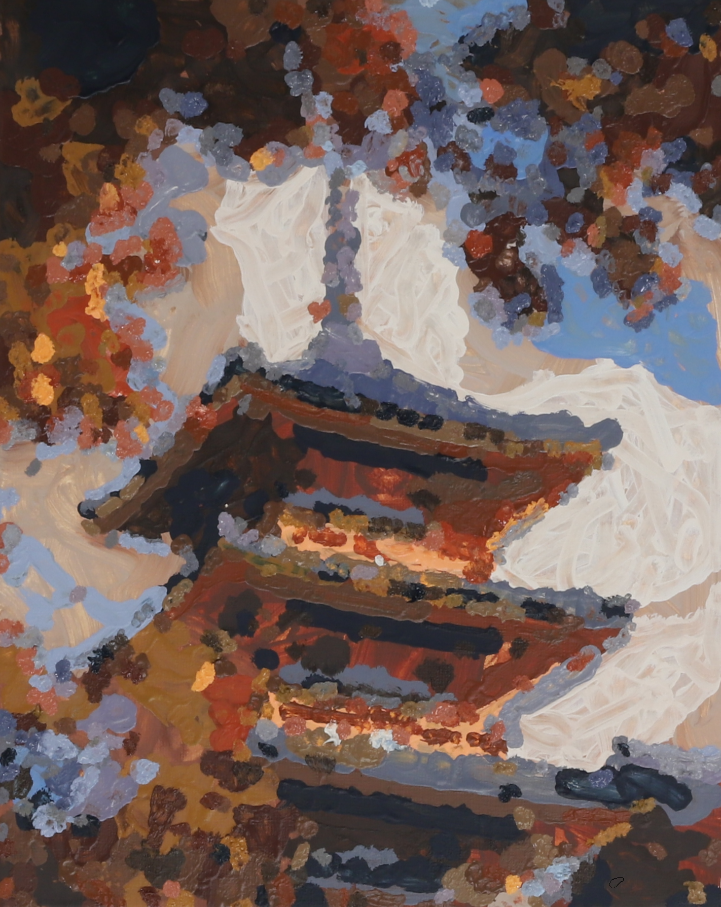 Pagoda Painting created on Stream at AI+X Event in&nbsp;Zurich